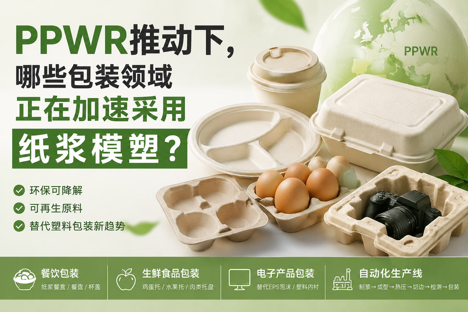 PPWR推动下,哪些包装领域正在加速采用纸浆模塑? PPWR推动下,哪些包装领域正在加速采用纸浆模塑?