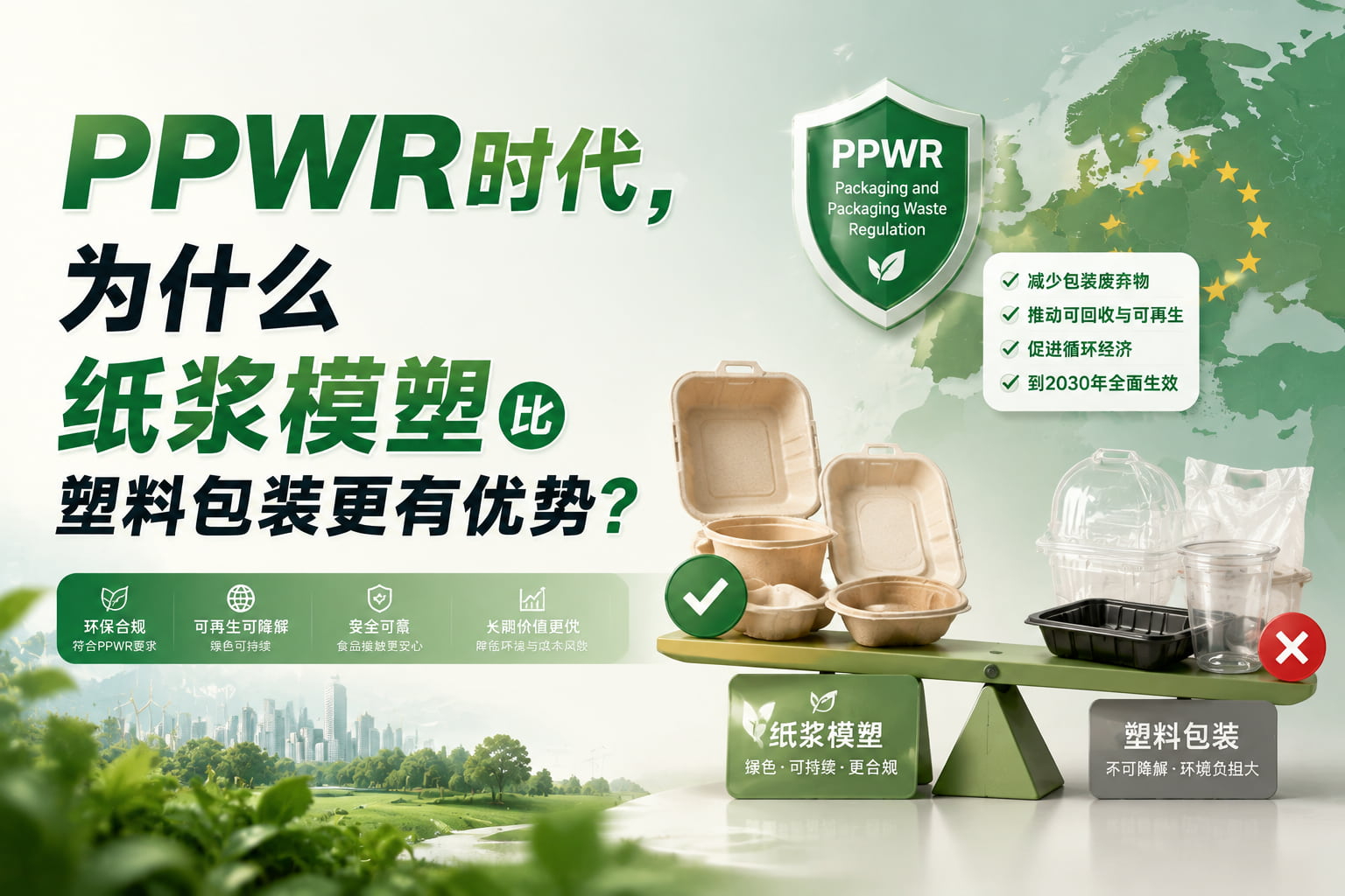 PPWR时代,为什么纸浆模塑比塑料包装更有优势? PPWR时代,为什么纸浆模塑比塑料包装更有优势?