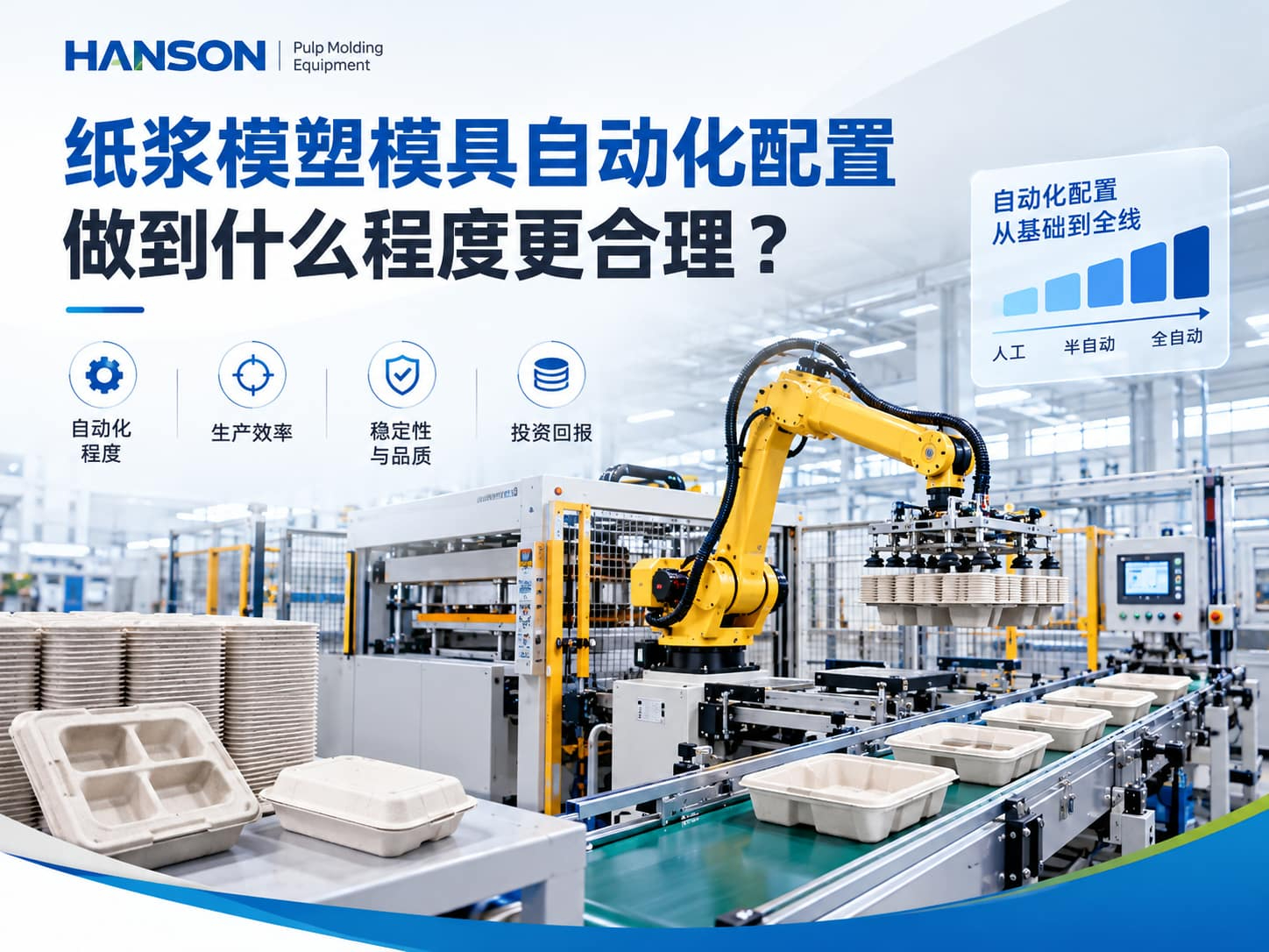 纸浆模塑模具自动化配置做到什么程度更合理？