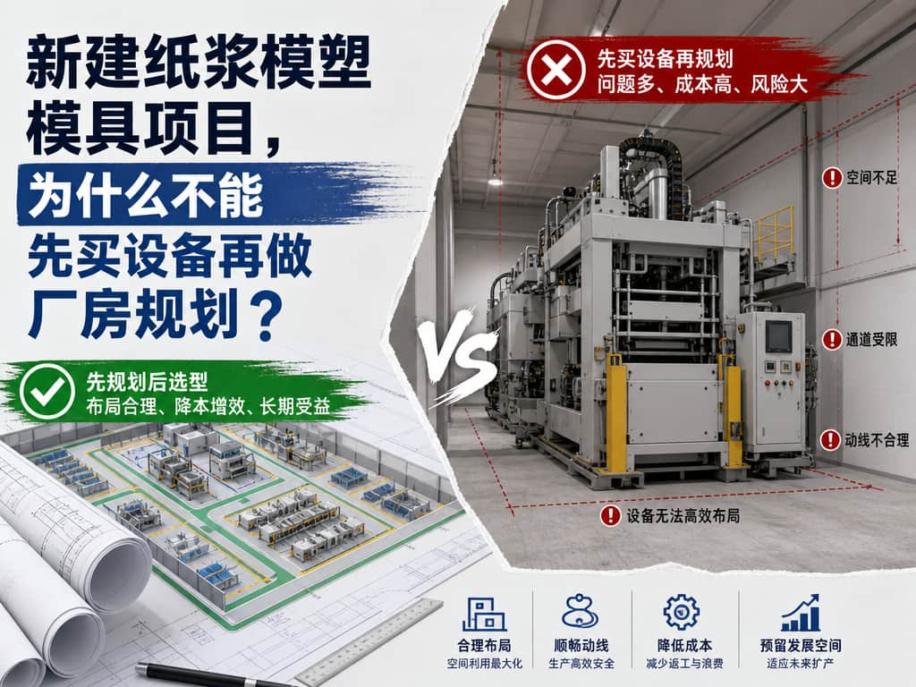 新建纸浆模塑模具项目，为什么不能先买设备再做厂房规划？